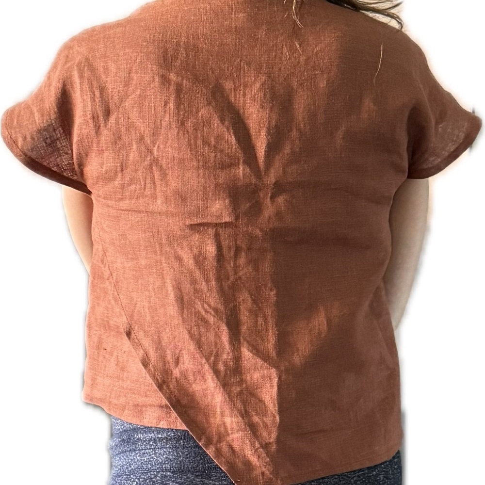 Rust Button-Detail Women's Top - Picture 5 of 5